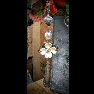 Antique/vintage silver plated spoon necklace.